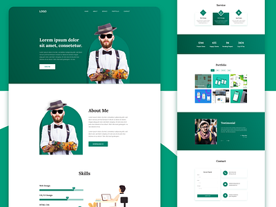 Personal web landing page design design dribbble ui ux web web design xd design