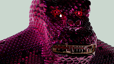 Gorilla Bubble Wrap 3d 3d illustration 3dillustration c4d modeling redshift rendering
