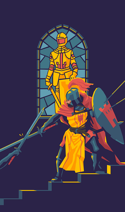 Knights 2 art artist artwork blue character characterdesign design graphic graphicdesign illustration illustrator knights medieval minimal