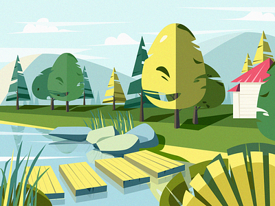 Nature design illustration ui