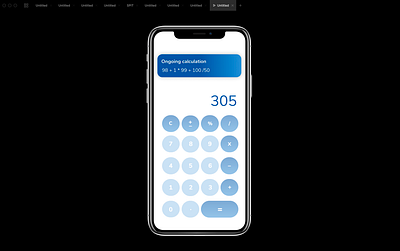 Daily UI #004 - Calculator blue and white calculator calculator ui dailyui dailyui004 mobile