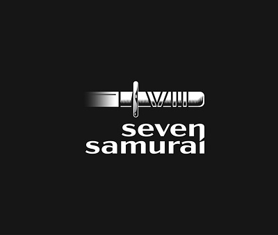 Seven Samurai clever dual meaning film illustration japan logo movie samurai sword