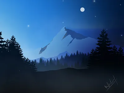 Day Light Winter Down - Landscape Vector Art. 2d art adobe illustrator art dawn design dynamic design flat illustration illustration landscape landscape illustration mornings nature art nature illustration vector vectorart winter