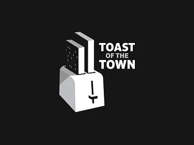 Toast Town bread building city cityscape clever dual meaning fun illustration logo toast