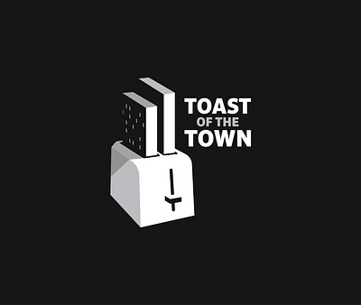 Toast Town bread building city cityscape clever dual meaning fun illustration logo toast
