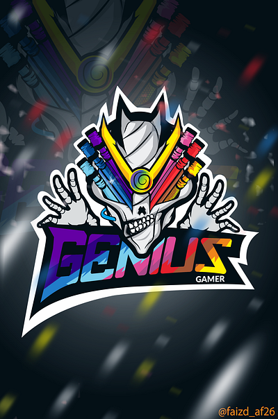 Geniu2s design e sport illustration logo