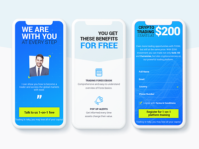 Crypto Trading Landing Page landing page landing page design mobile ui uidesign