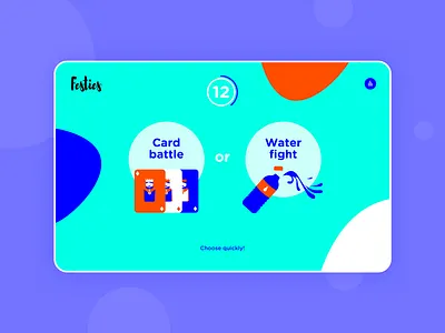 Festies! colorful game illustration ui design