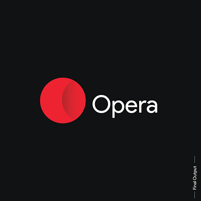 Opera logo redesign concept adobe animation branding browser design illustration illustrator opera product typography vector