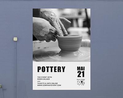 Pottery Event Poster creative creativity design designer event graphic design graphic artist modern poster poster design pottery typography