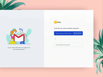 Sign up & join your team - Interaction design adobe app friction hiver illustration interaction design join team minimal product design saas signup sketch ui ux website