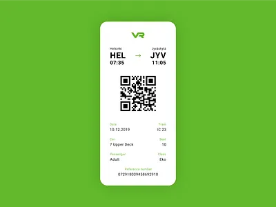 Train Boarding Pass boarding pass clean dailyui dailyuichallenge figma minimal ticket ui
