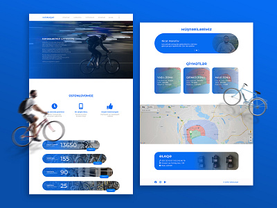 "Velokuryer" - Web Landing Page azerbaijan baku blue bycicle courier cycle landing page landing page design velo web web design webdesign website website design