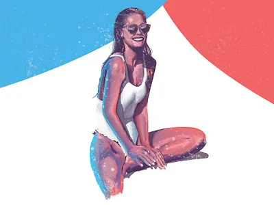 Summer illustration photoshop