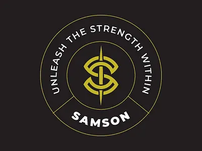 Samson Badge badge branding flat logo typography vector
