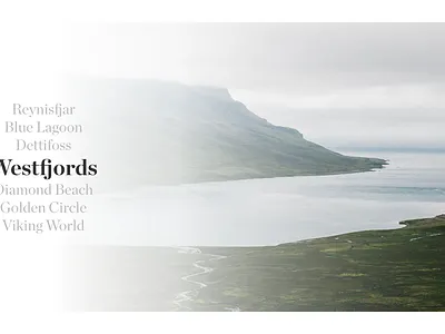 Location Select chronicle design graphic design iceland location type typeface typography ui unsplash westfjords