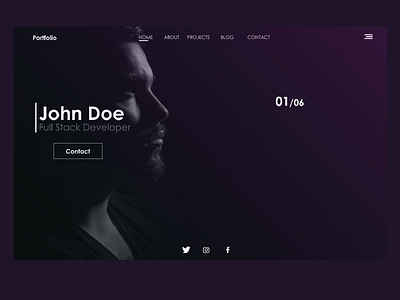 Sample Portfolio Page design minimal ui ui design web website