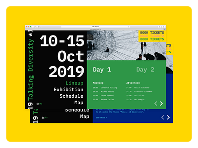 Festival Website - VDW*19 artist branding exhibition festival identity design interaction design key visual ui ux website design