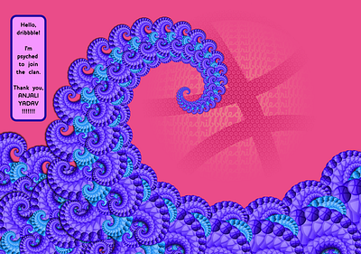 Hello dribbble ! design fractal fractals illustration visionary