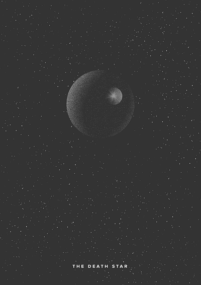 Death Star abstract black and white blackandwhite crater death star deathstar design illustration minimalism planet space star wars stars starwars vector
