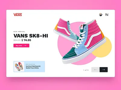 Vans Sneakers - Webdesign Excercise design homepage landing page ui ux webdesign website