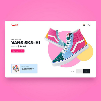 Vans Sneakers - Webdesign Excercise design homepage landing page ui ux webdesign website