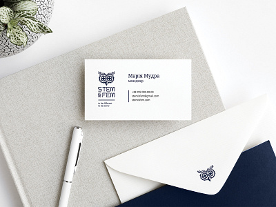 STEM is FEM visit card personal brand branding design female graphic design graphicdesign identity logo logodesign logotype stem is fem style visit card