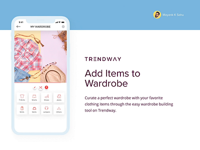 Trendway Wardrobe Interaction abstract app app design apple clean color design designs fashion freelance ios mobile photography technology ui ui design ux ux design wardrobe