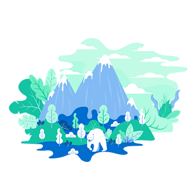 melting earth icecape illustration illustration art illustrator landingpage landscape meltingice nature polarbear vector vector art vector illustration