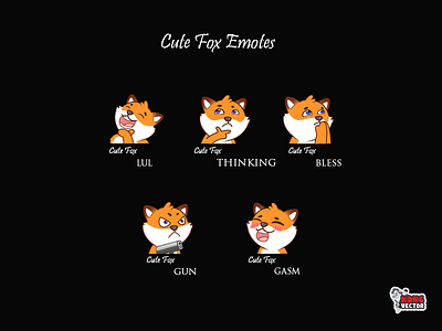 Cute Fox Twitch Emote bless cartoon customemote designer emoji emoteart emotes gasm graphic design graphicforstream gun lula sticker streamers thinking twitch twitchemote twitchemotes twitchstreamer