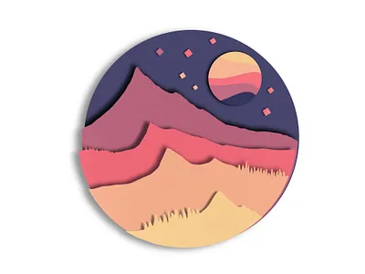 Realistic paper art 3d illustration in iPad pro | procreate flatillustration illustration ipadproart paperart papercut procreate