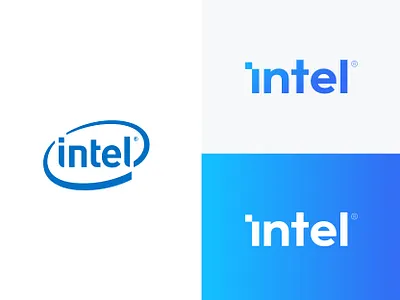 Intel Concept blue brand brand identity branding branding and identity branding concept branding design clean computer gradient intel intel inside logo logo design logos mac modern poster