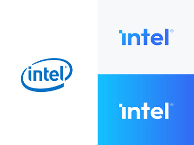 Intel Concept blue brand brand identity branding branding and identity branding concept branding design clean computer gradient intel intel inside logo logo design logos mac modern poster