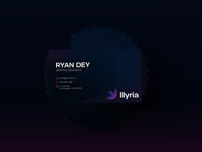 Illyria - Business Cards branding business cards clean dark design illustration illyria mockup vector