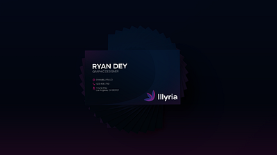 Illyria - Business Cards branding business cards clean dark design illustration illyria mockup vector