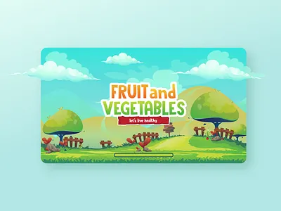 Fruit and Vegetables App android app animation app children creative design fruit healthy illustration ios app kids logo parents ui vector vegetable
