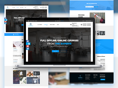 Online Course UI - InstiPro app branding clean design minimal responsive typography ui ux web