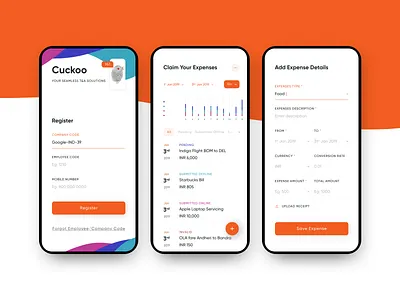 Cuckoo- App redesign POC for HR Company in Mumbai android app appdesign design forms hybreed lists redesign concept ui wearehybreed