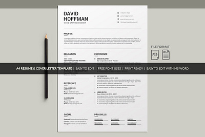 Resume/CV clean resume creative resume curriculum vitae cv cv template modern modern resume professional resume resume template template