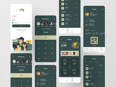 Ofpay - Online Payment App app app design bank bank app banking branding ofspace online banking online payment pay payment payment app payment form payments ui wallet wallet app