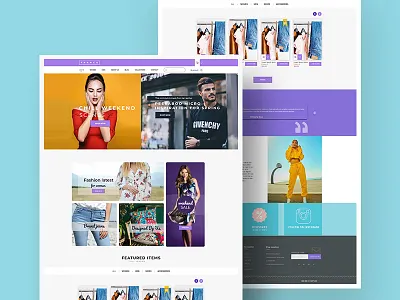 Free Fashion Website Template branding design free template freebie freebies template ui website