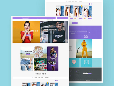 Free Fashion Website Template branding design free template freebie freebies template ui website