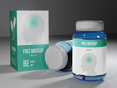 Free Pill Bottle Mockup bottle mockup branding design freebie freebies mockup mockup psd photoshop psd mockup