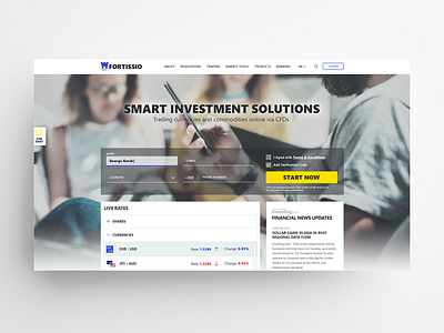 Fortissio Website forex forex trading mobile trading ui uidesign webdesign website