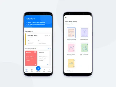 Events Application Design application colors design events graphic design icons illustration pastel typography ui ux visual wedding wedding invitation