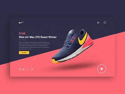 Nike Shoes Slider buy carousel cart coach design graphic design home page landing page mobile app nike shoes shop shopping shopping cart slider sport ui ux web design