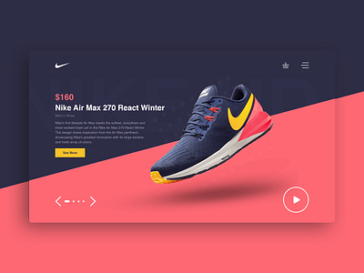 Nike Shoes Slider buy carousel cart coach design graphic design home page landing page mobile app nike shoes shop shopping shopping cart slider sport ui ux web design