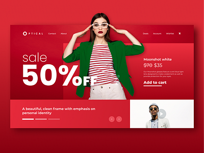 Optical Landing Page landing page concept landing page design landingpage ui ui design