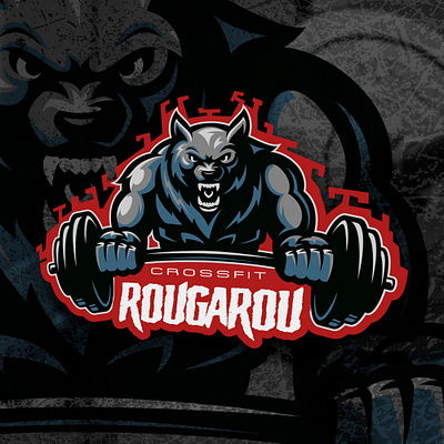 Rougarou by BRULLIKK branding crossfit fitness gym illustration logo rougarou training vector werewolf