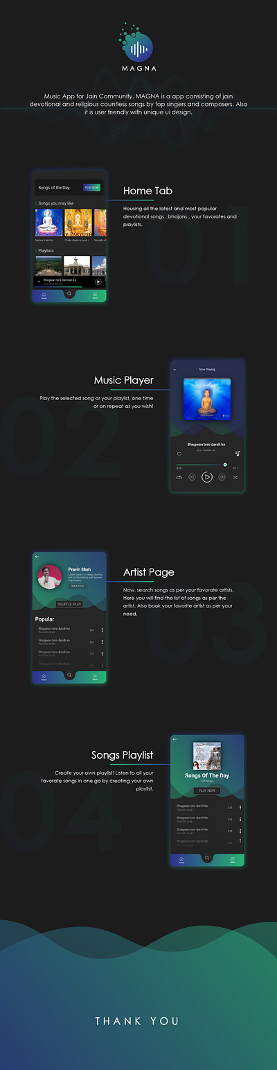 Magna - Music Android Mobile App UI/UX Design android app design android app ui app app design app ui design application design mobile app music music app music app design music app ui design ui ui design